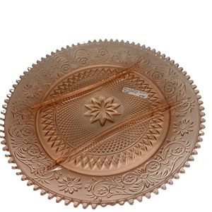 CHANTILLY Pink Sandwich Serving Tray & Pink Depression Glass Candy Dish